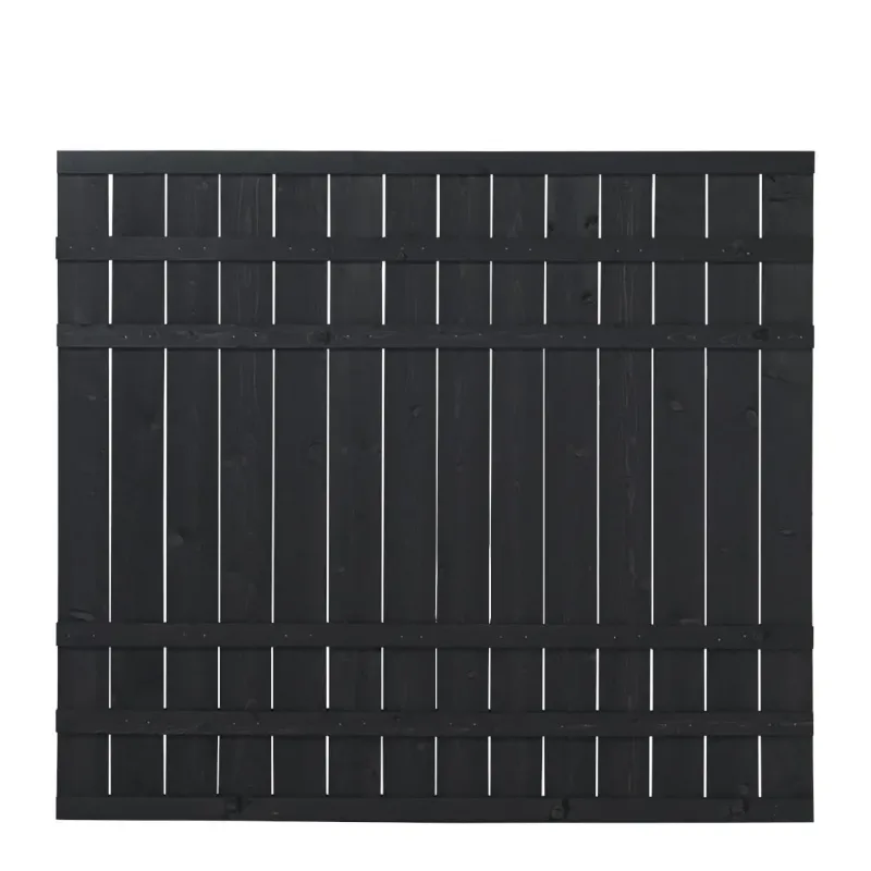 Plus Rustik Plankehegn 180x158cm Grundmalet Sort 17543-15