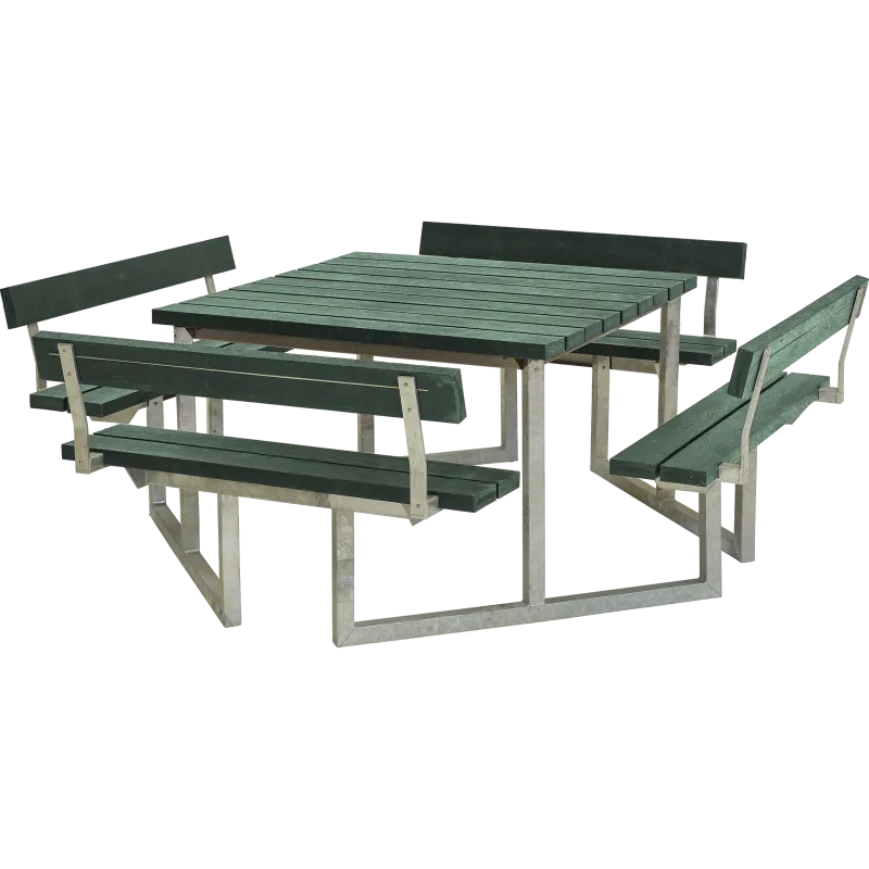 Plus Twist Bord Bænkesæt Ryglæn 227 Cm Retex Grøn 187812-31
