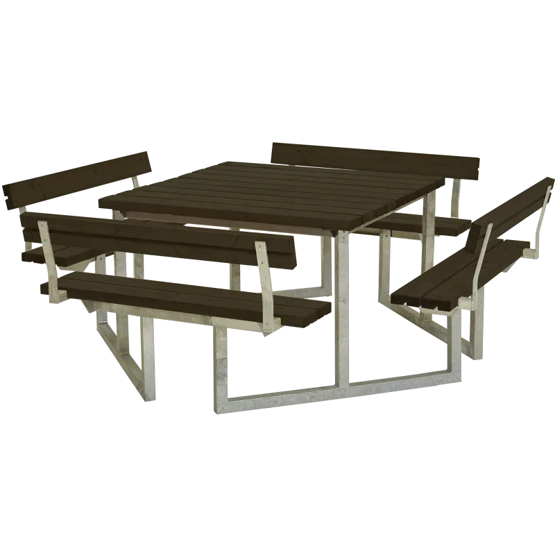 Plus Twist Bord Bænkesæt     Ryglæn 227 Cm Sort