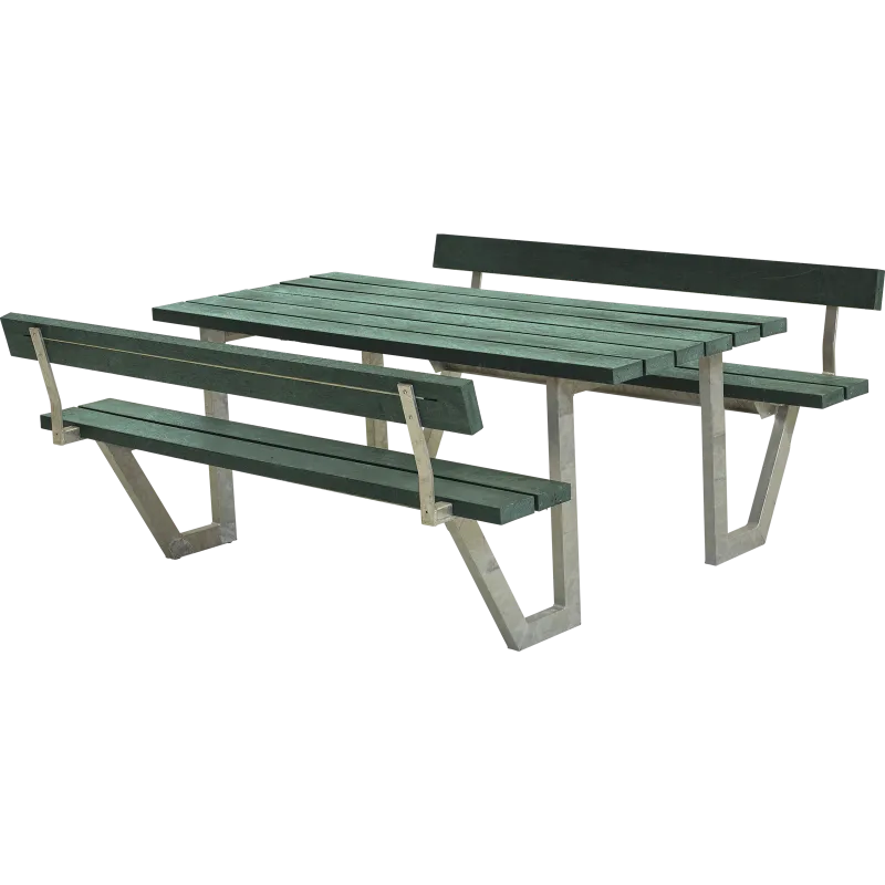 Plus Wega Bord Bænkesæt Ryglæn 177 Cm Retex Grøn 187712-31