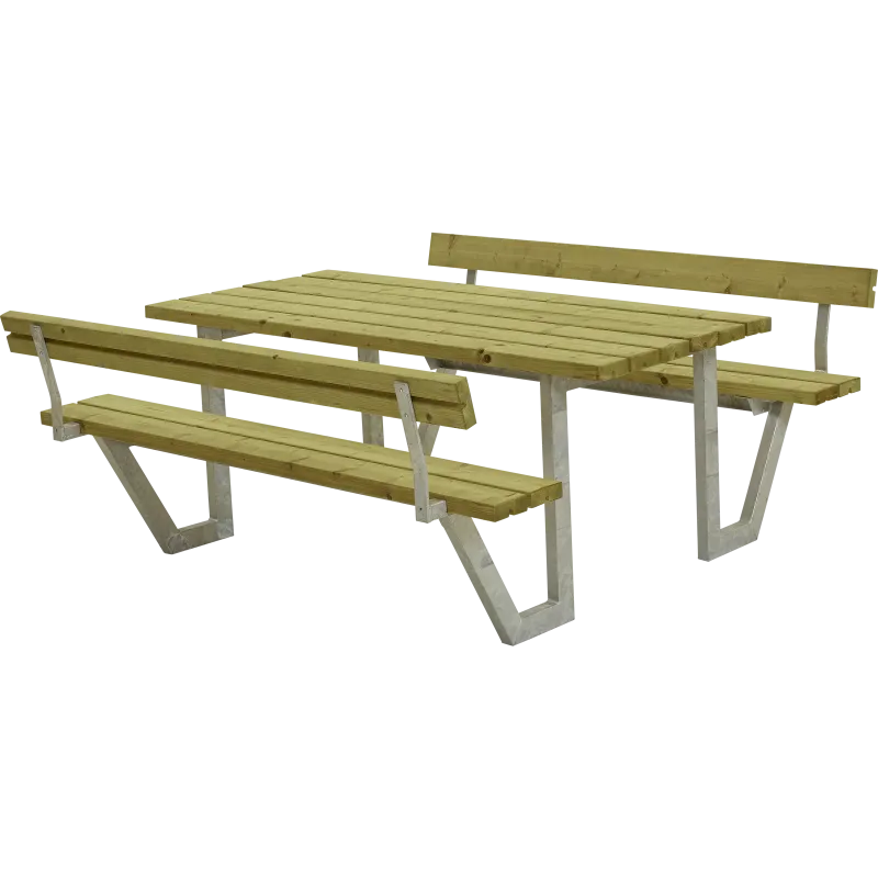Plus Wega Bord Bænkesæt     Ryglæn 177 Cm Trykimprægneret