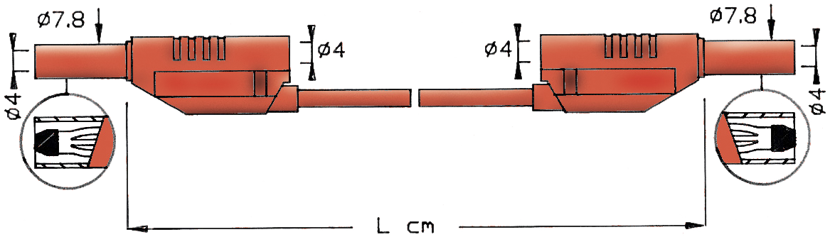 Prøveledning 2711 Sort 100 Cm