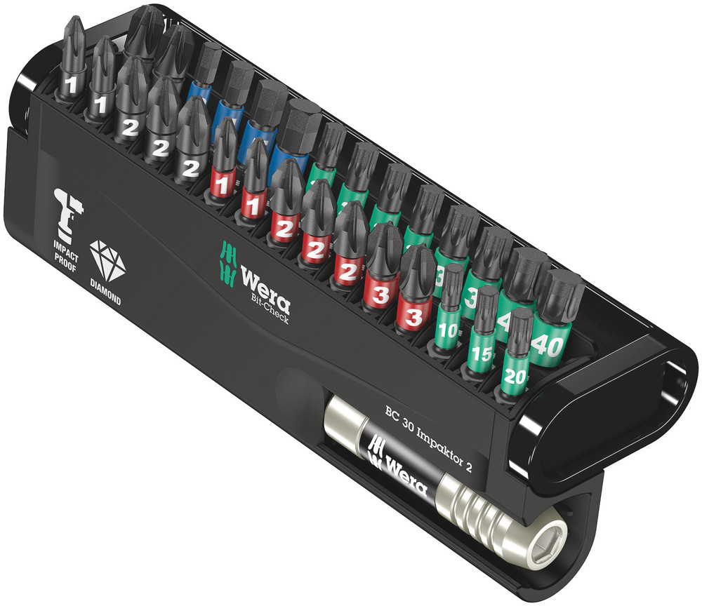 Slagbitssæt Bc30 Impaktor     29 Bits   Holder