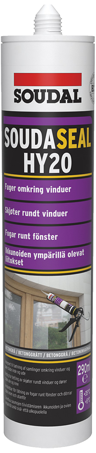 Soudaseal Hy20 Polymer-fugemasse 290ml Betongrå