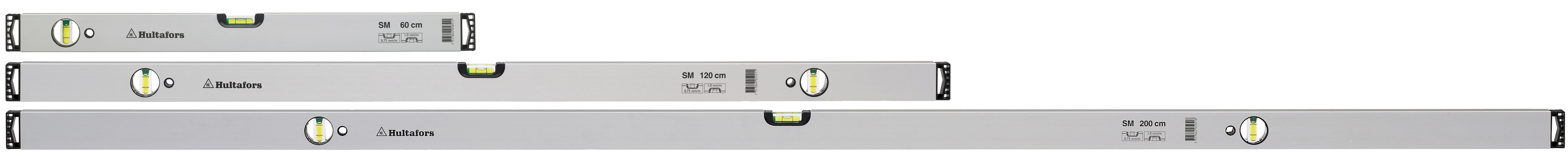 Vaterpassæt Alu Sm 600 1200 2000 Mm