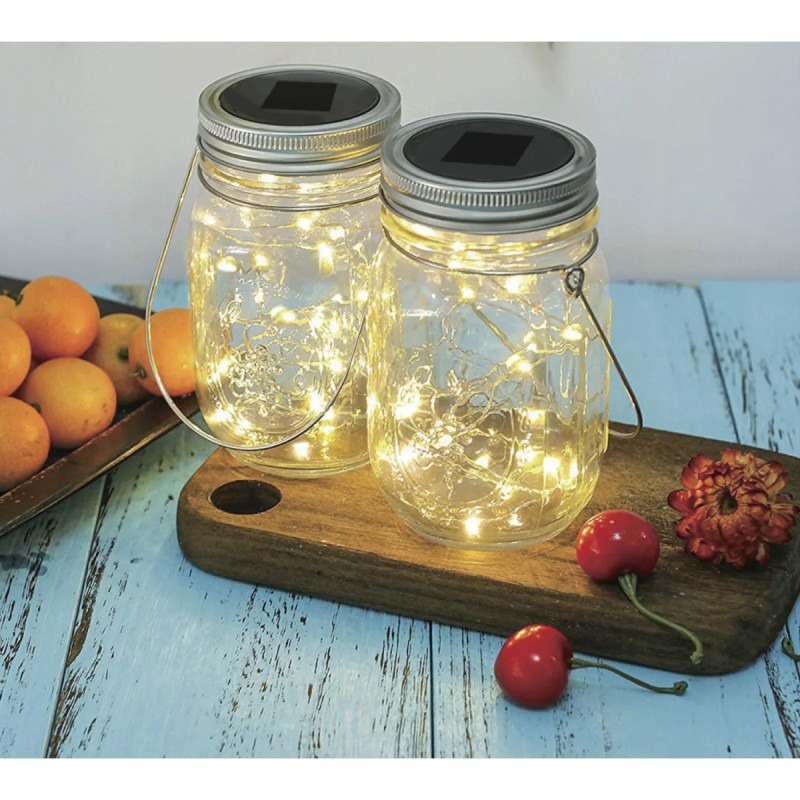 Veli Line Solar Glass Jar 2pk Vl 30219