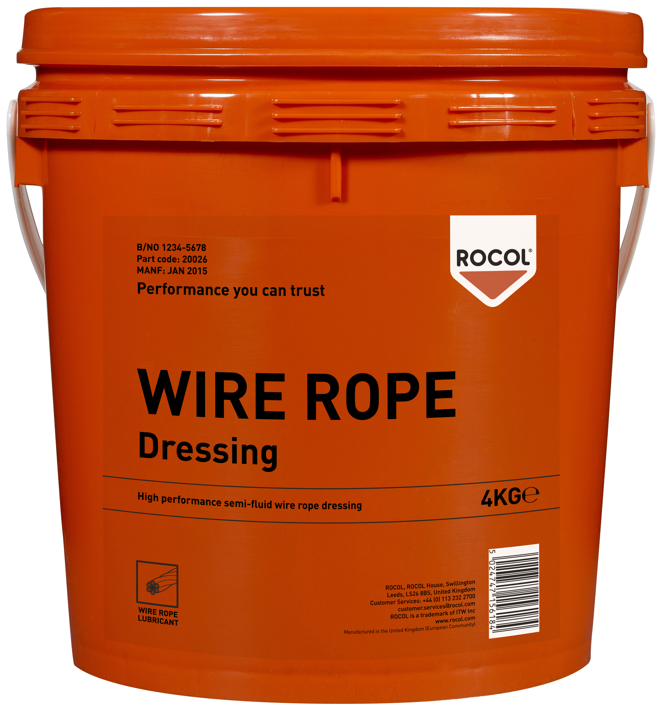 Wire Rope Dressing Wiresmøremiddel 4kg