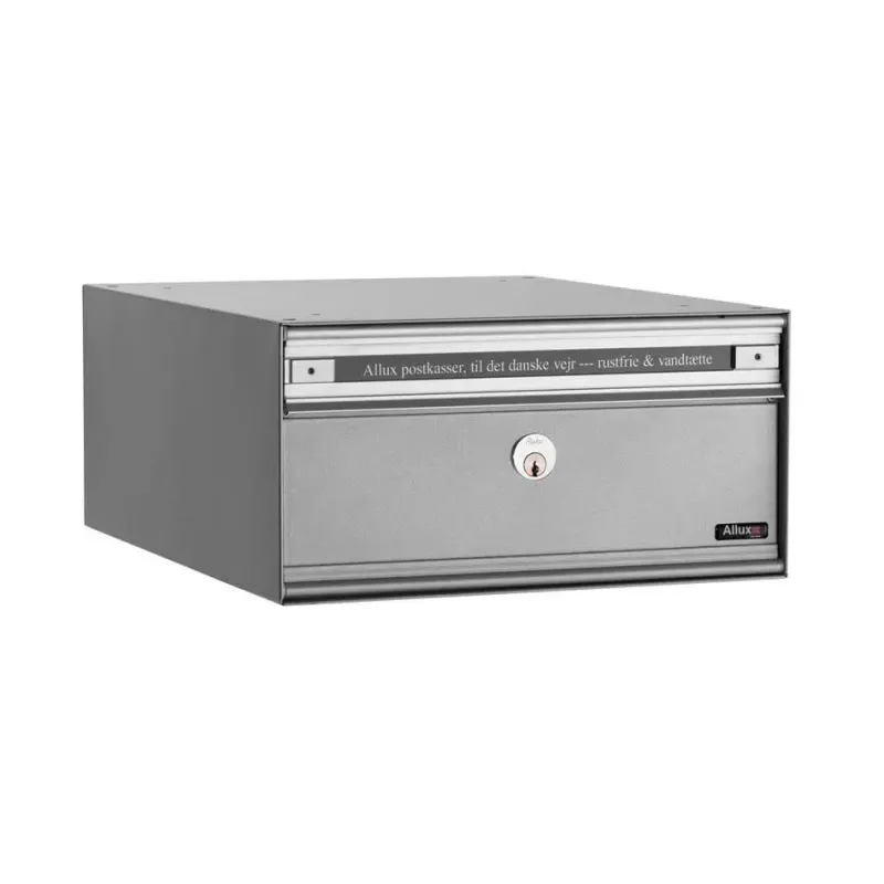 Allux Pc1 Uden Lås   Modul Alugrå    Stållåge Systempostkasse F47805-4g