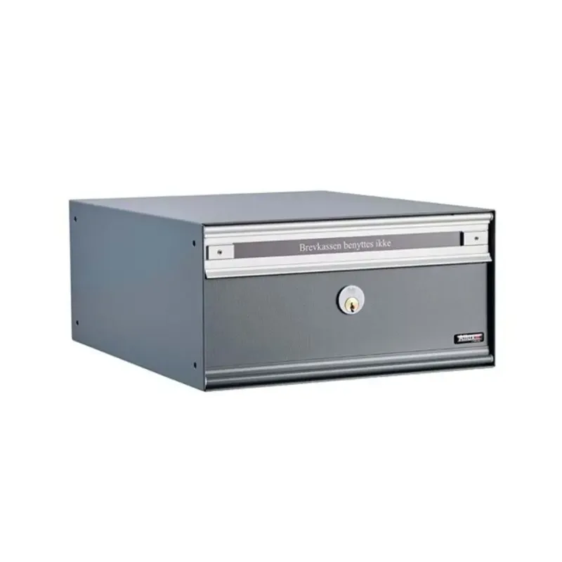 Allux Pc1 Uden Lås   Modul Antracit    Stållåge Systempostkasse F47805-2an