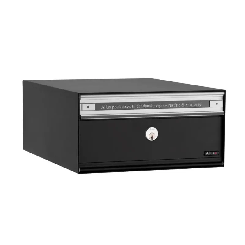 Allux Pc1 Uden Lås   Modul Sort   Stållåge Systempostkasse F47805-6s