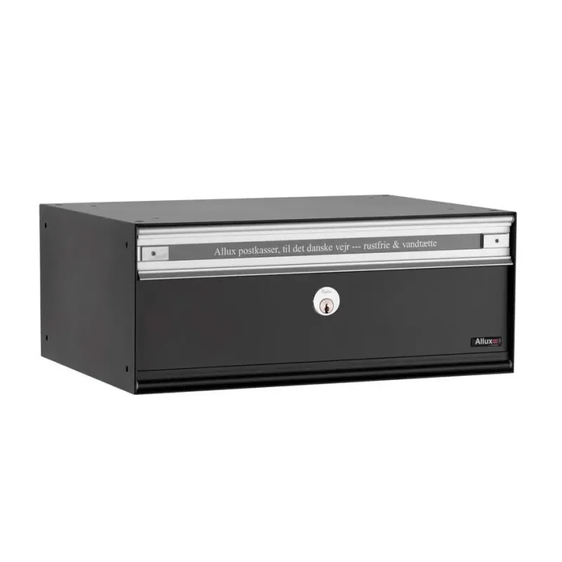 Allux Pc2 Uden Lås   Modul Sort   Stållåge Systempostkasse F47855-1s
