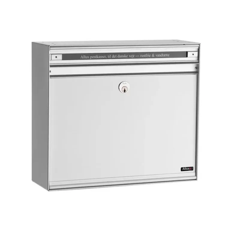 Allux Sc135 Uden Lås    Stållåge Hvid Ral 9016 Systempostkasse F47109