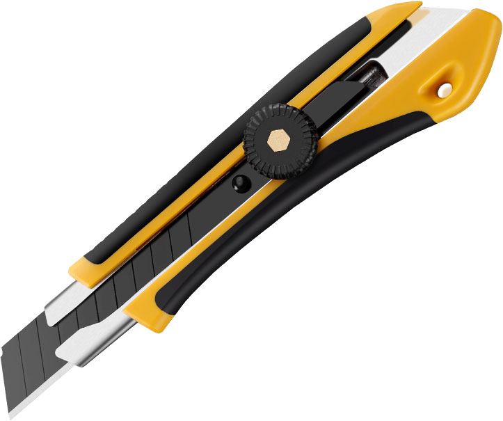 Bato Kniv Bræk-af 18 Mm  -cl   Skruelås  Soft Grip