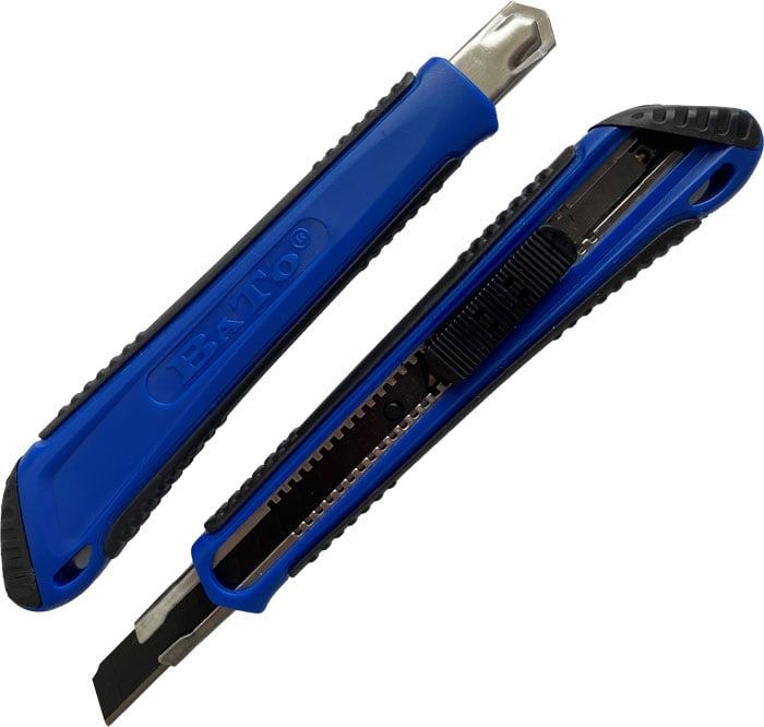 Bato Kniv Bræk-af 9mm Med Super Auto Lock Og Med De Nye Sorte Ultraskarpe Blade 9mm