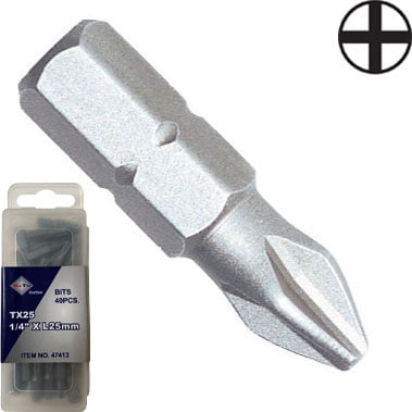 Bato     Quot  Bits Ph2   25mm  40 Stk  Pk