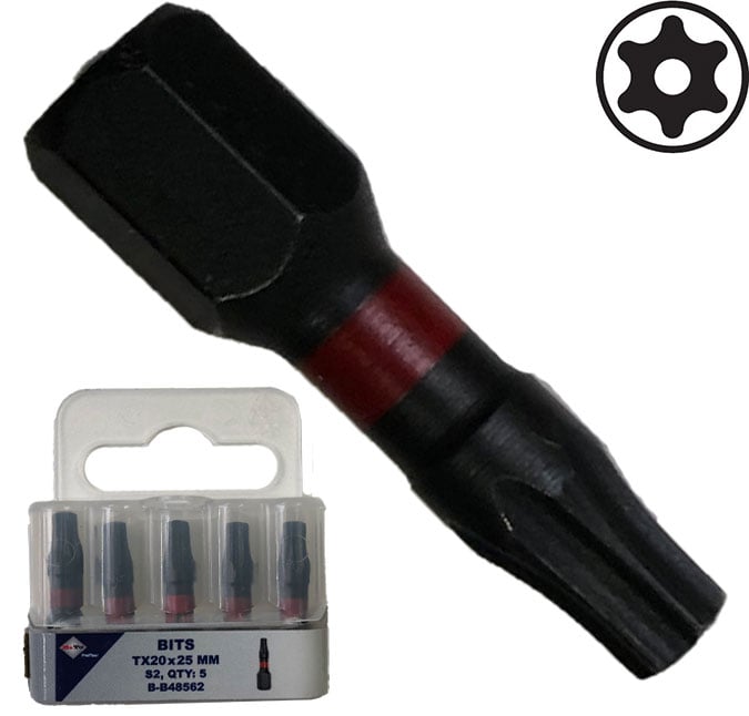 Bato     Quot  Bits Torsion S4 Slag Torx Tamper 20   25mm