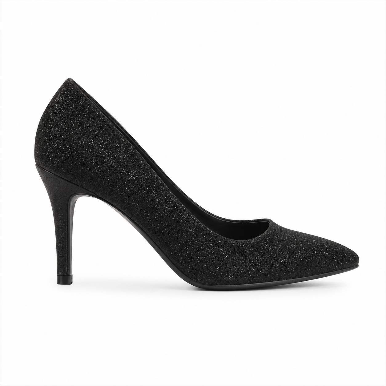 Bella Sparkle Pumps  Sort Glitter