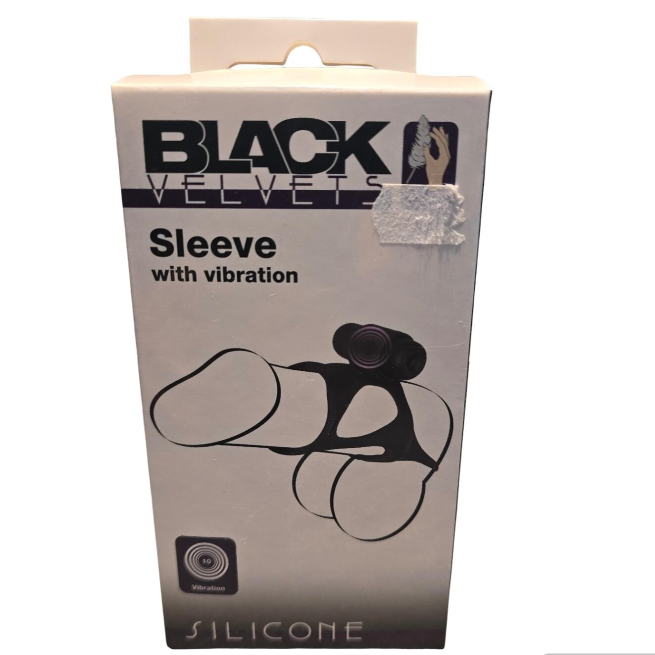 Black Velvets Sleeve With Vibration Silicone