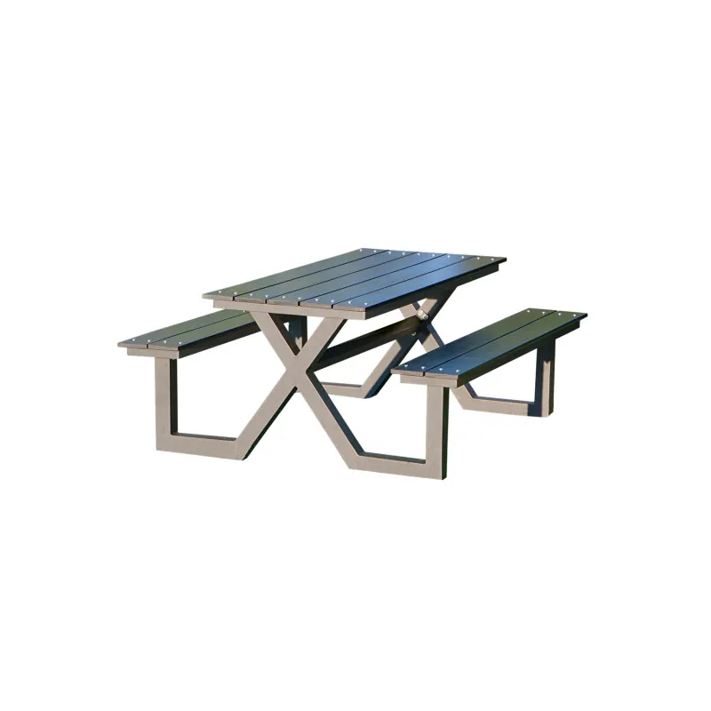 Børne Bord- Bænksæt Hortus  -model Sort Plywood Og Antracit Stel 801-090