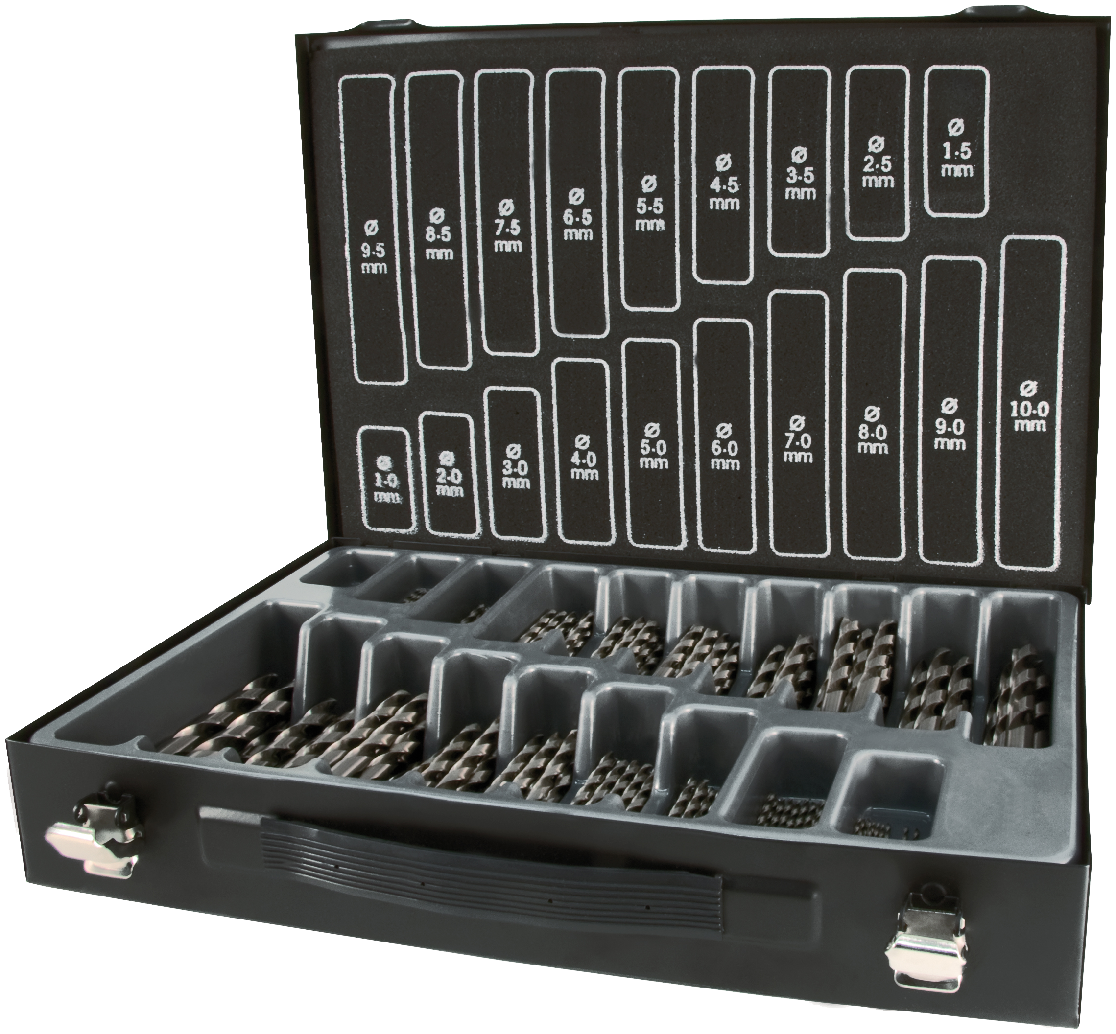 Borsortiment Hss-   -10ã   5mm  Kuffert 170stk