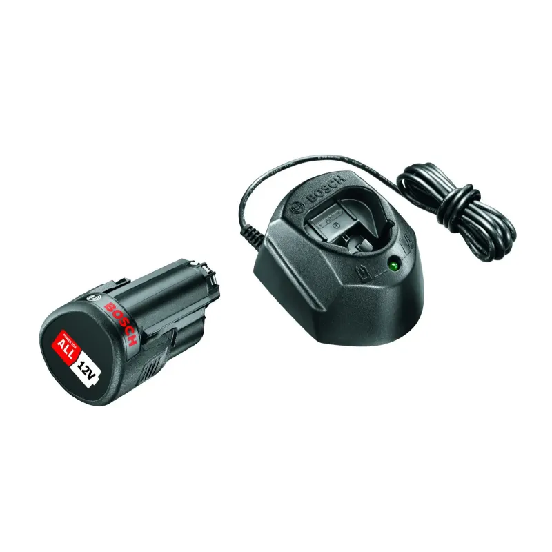 Bosch Batterisæt 12v 2ah  -gal 1210 Lader 1600a01l3d