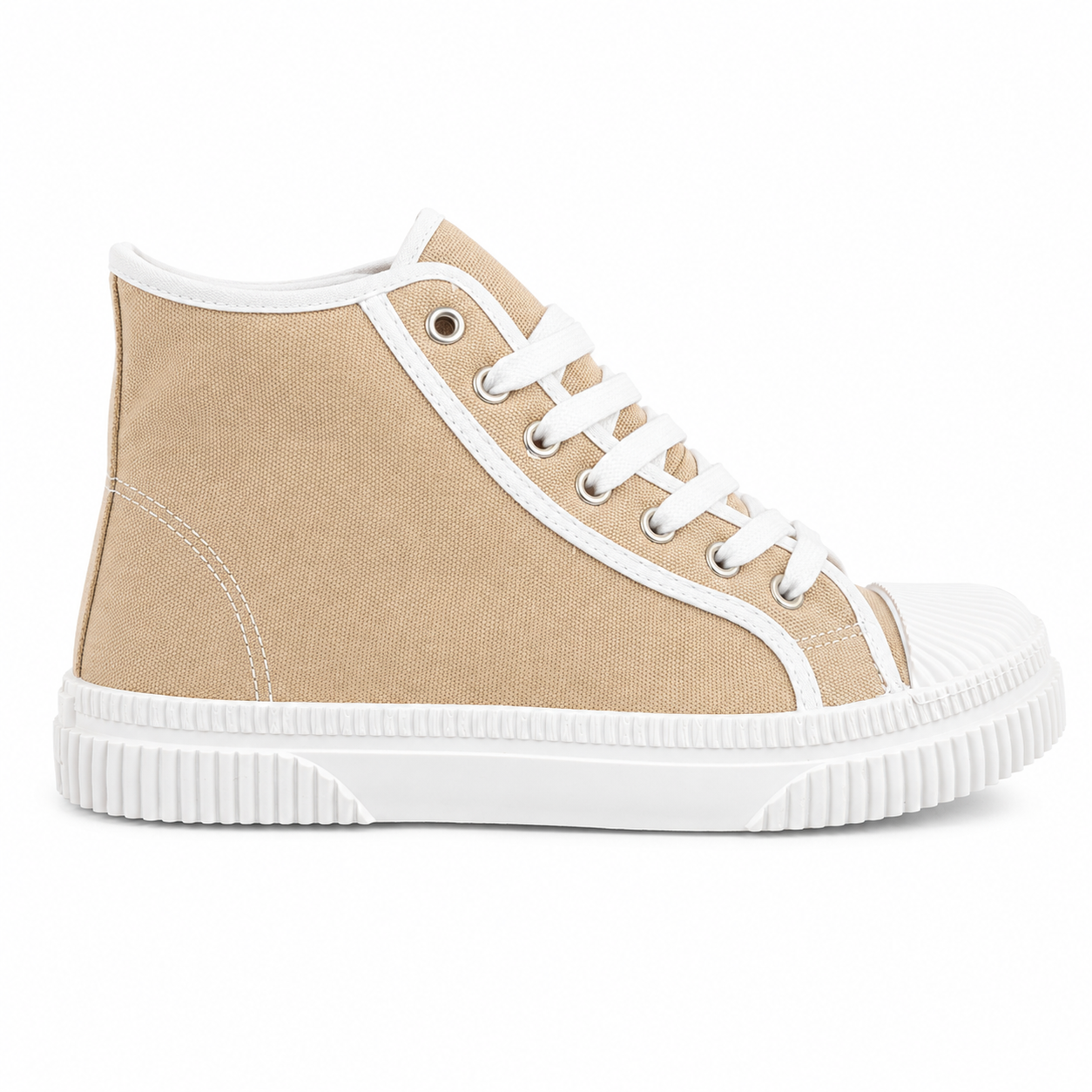 Canvas High Sneakers Beige 41