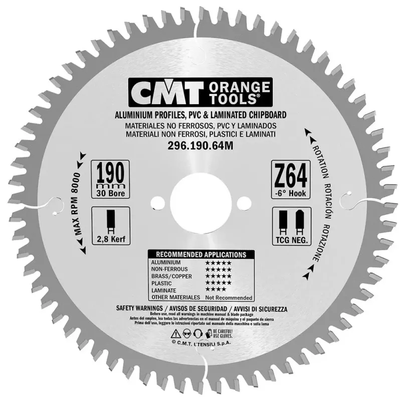 Cmt Klinge 190x2 8x30 Z64 Ne Neg 296 190 64m