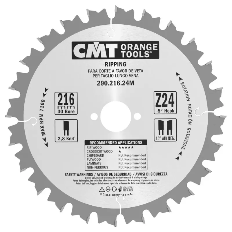 Cmt Klinge 190x2 6x16 Z12   290 190 12e