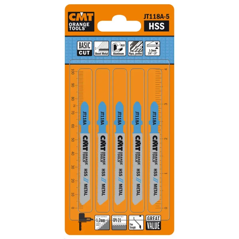 Cmt Stiksavklinge 50mm Hss Metal Basic Jt118a-