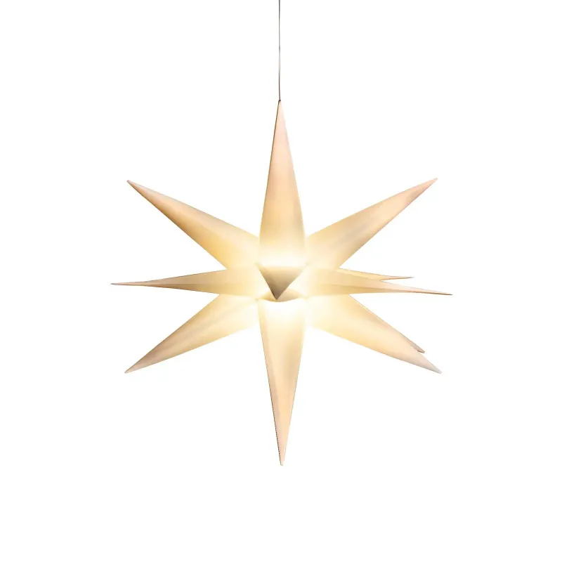 Dga Led Stjerne Med Timer   18 Hvid60x60x60cm 25041006