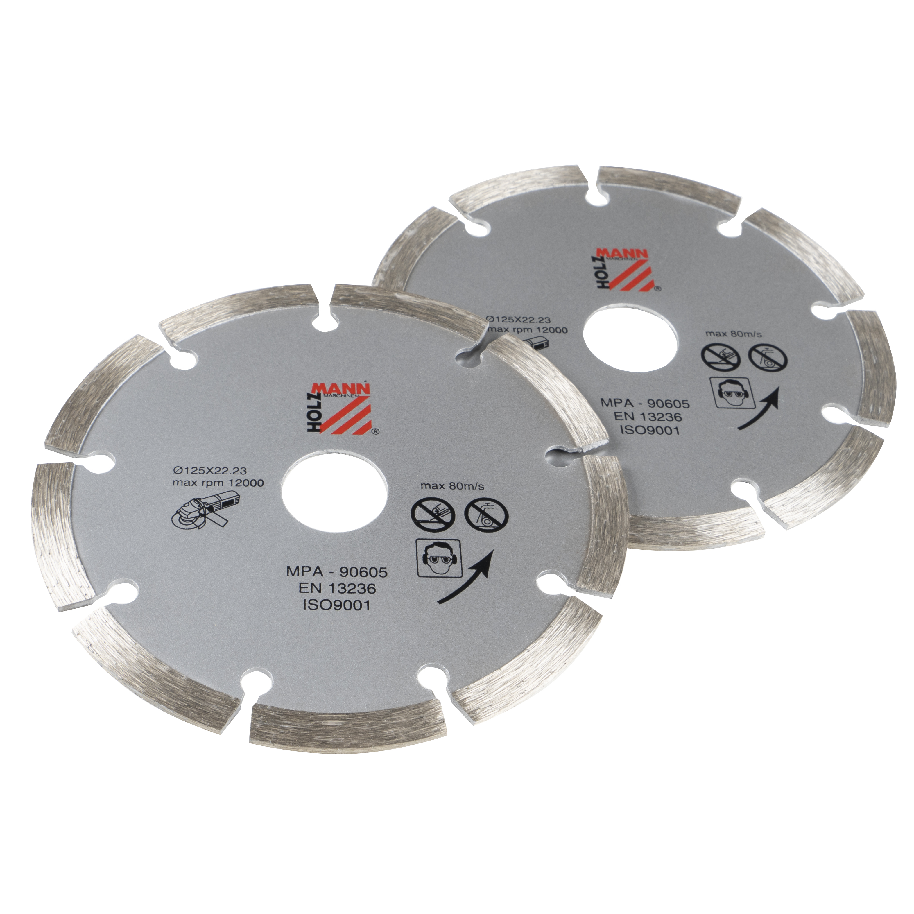Diamantskæreskive  2stk  125   22     Mm Segmenthøjde   Mm