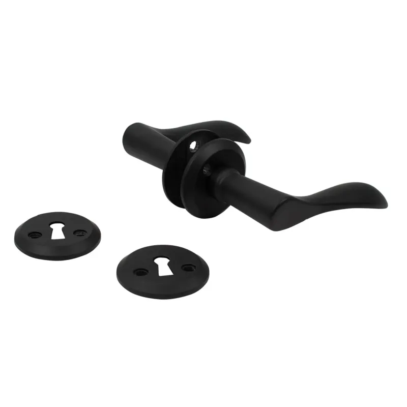 Dørgreb Pluto Sort   Aluminium Inkl  Nøgleskilt
