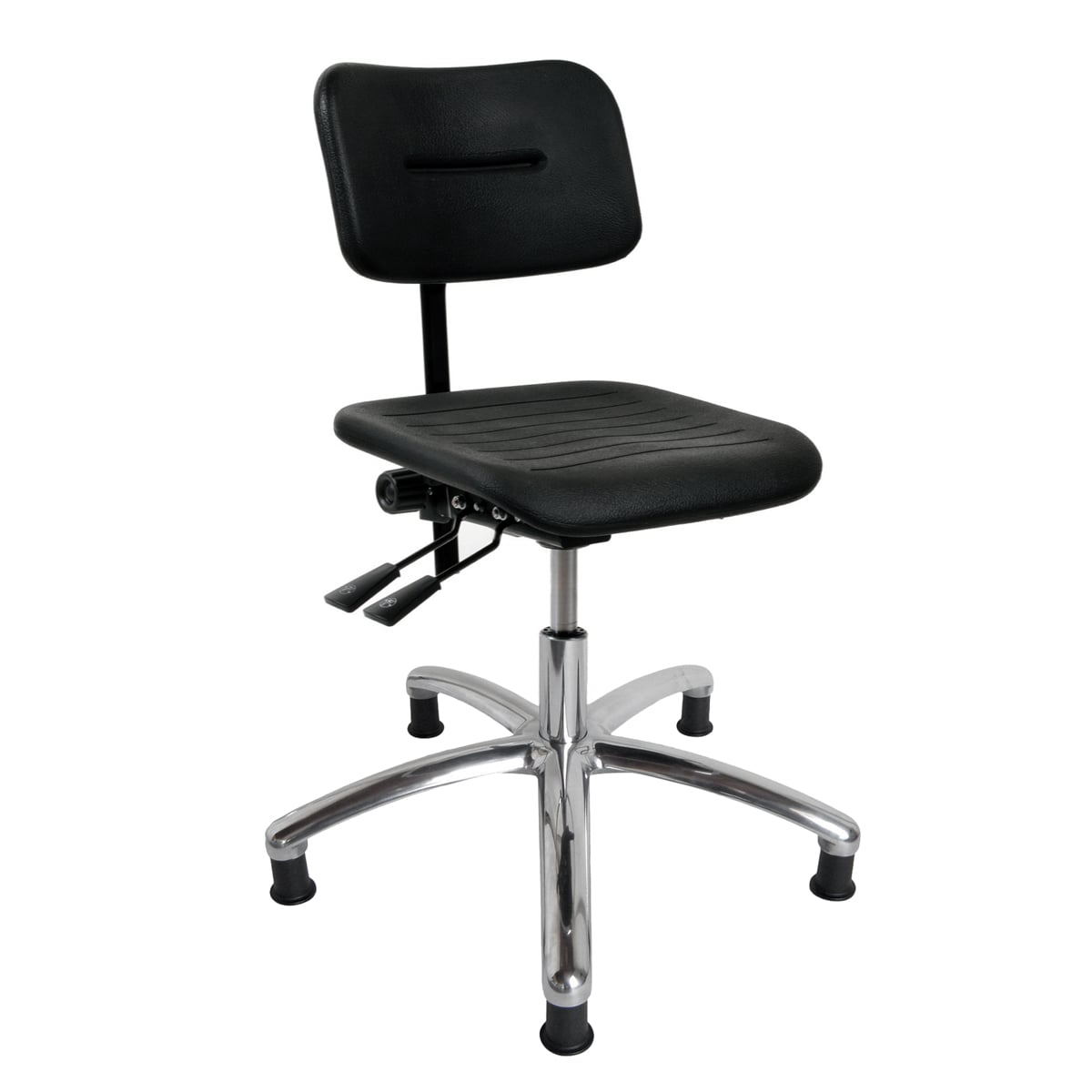 Dynamo Arbejdsstol Med Sæde Ryg   Pu-skum  Glidesko Og Indstilling Af Sæde- Og Ryg  600-860 Mm