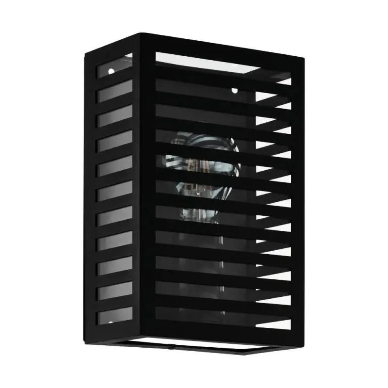 Eglo Alamonte Ude Væg E27 Ip44 H260 Sort Udendørslampe 900136