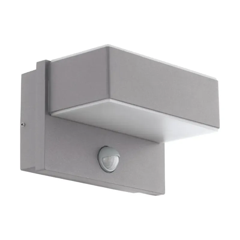 Eglo Azzinano Ude Væg   Sensor 2x5 6w 1400lm 300k Ip44 Silver Udendørslampe 97159