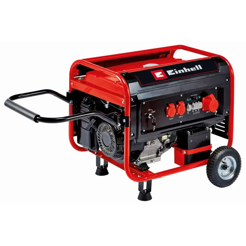 Einhell Tc-pg 65 E5 Benzindrevet Generator Med 2x230 Volt Og 1x400 Volt