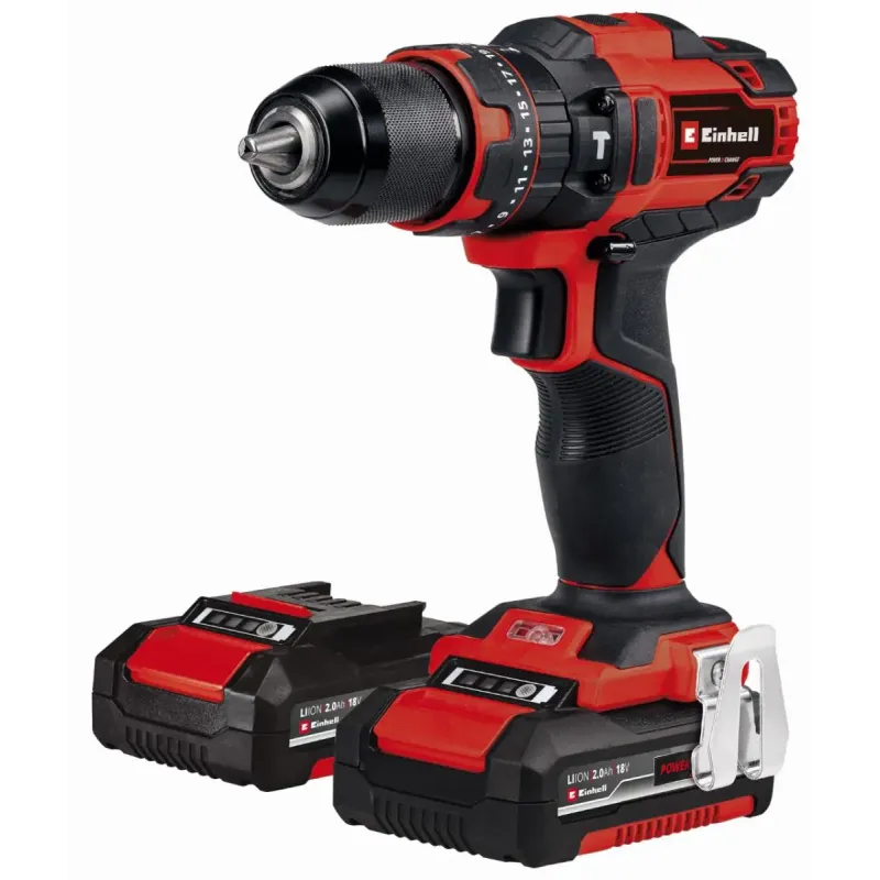 Einhell Te-cd 18-40 Li Akku Slagboremaskine Med Tilbehør 2x18v-  0ah Batteri Og Lader