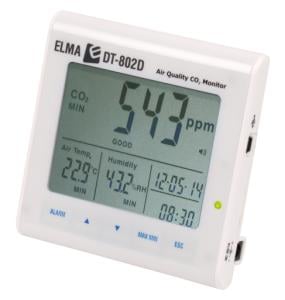 Elma Dt802d Co2   Rh    Temp  Monitor Til Måling Af Luftkvalitet