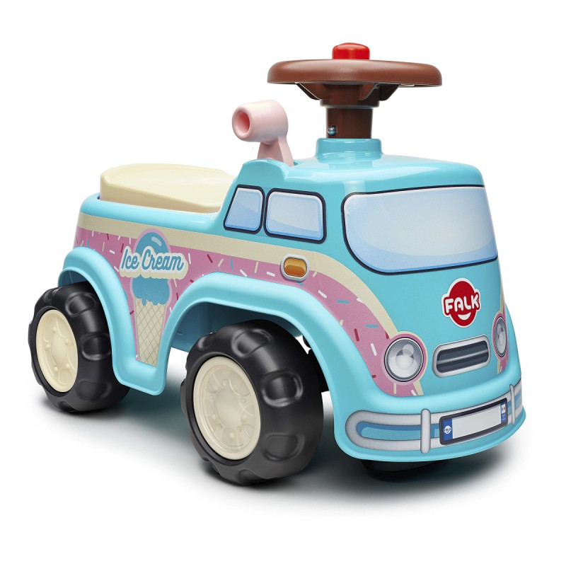 Falk Ice Cream Mini Van Ride-on Med Opbevaringsrum  Rat Og Horn