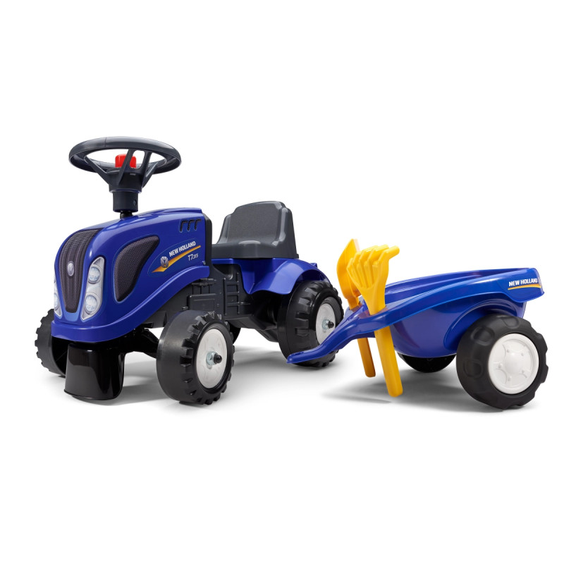 Falk Traktor Med Trailer  Rive Og Skovl Baby New Holland