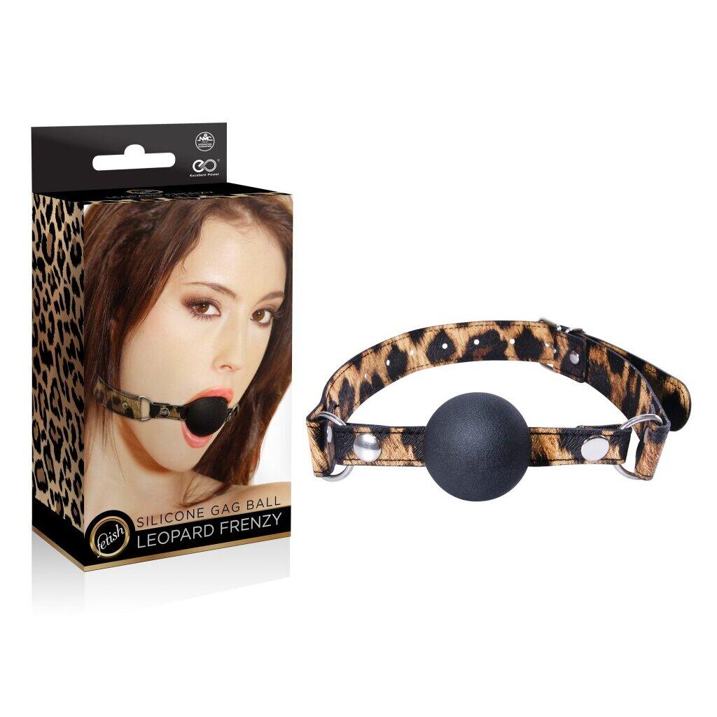 Fetish Silicone Gag Ball Leopard Frenzy