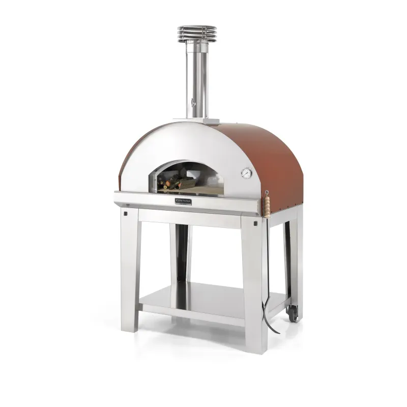 Fontana Forni Mangiafuoco Rosso Pizzaovn Med Vogn