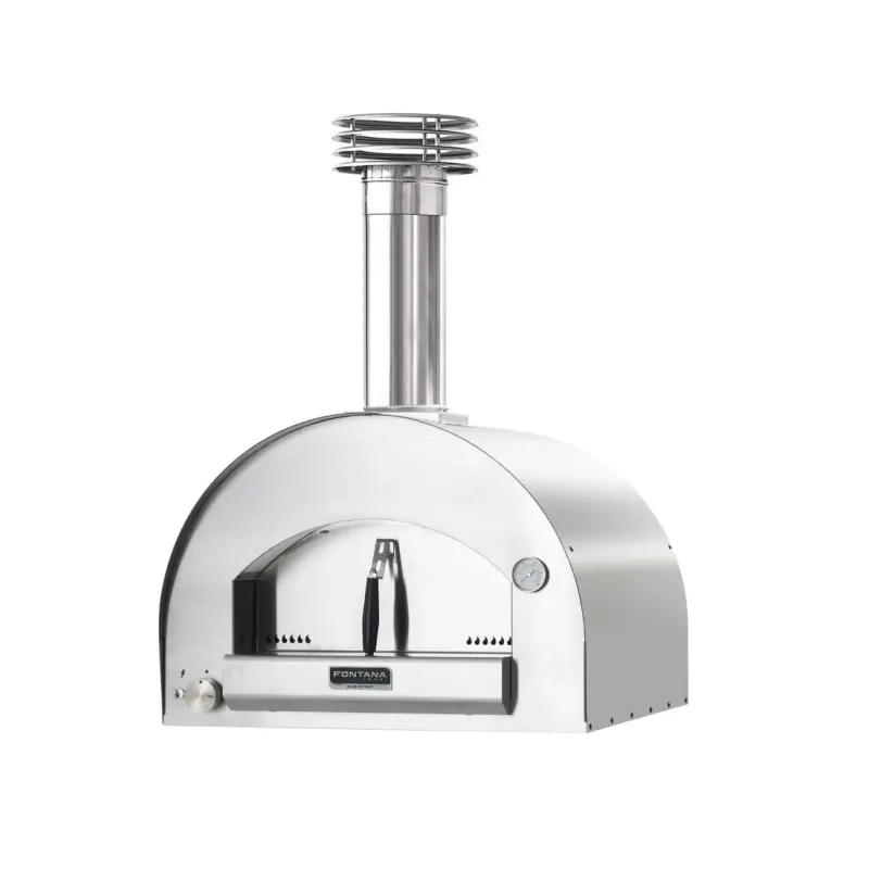 Fontana Forni Margherita Inox Gas Pizzaovn Uden Vogn