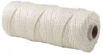 Garn Kryssflätat Nylon 2mm Vit