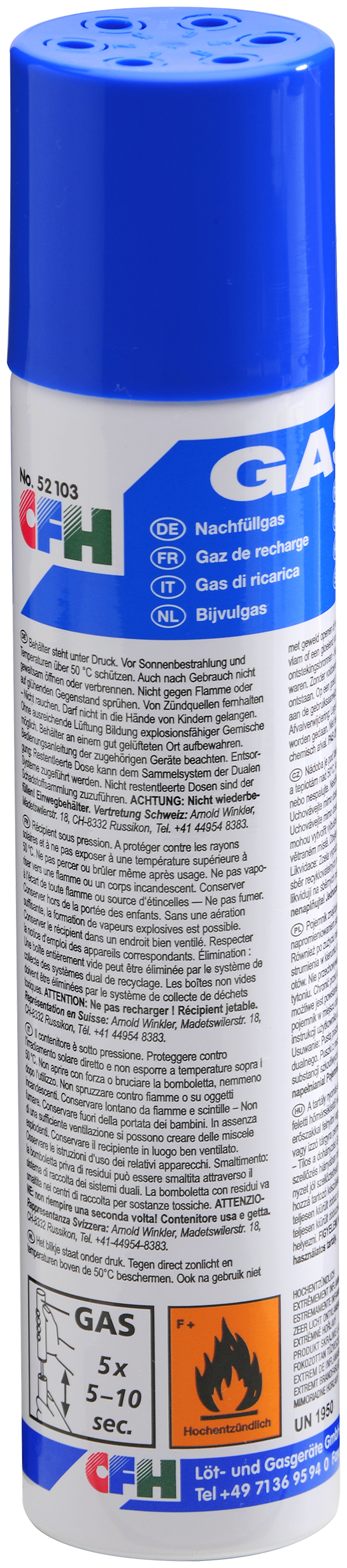 Gasdåse Butan Cfh   Refil 100 Ml