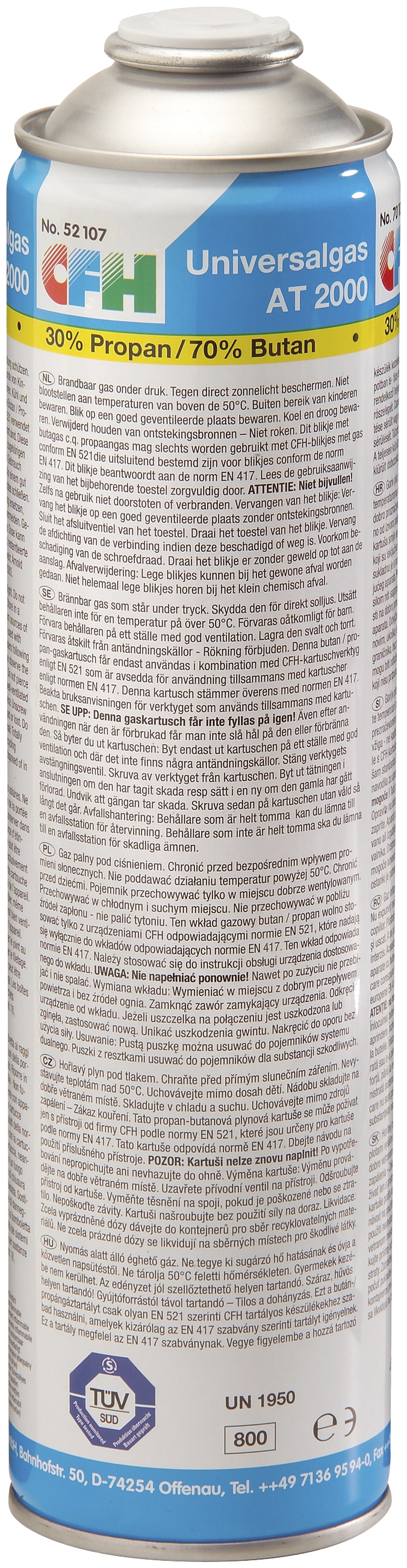 Gasdåse Universal Cfh At2000 330