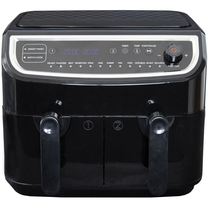 Gastronoma Dobbelt Airfryer 2400w  9l  Sort Airfryer