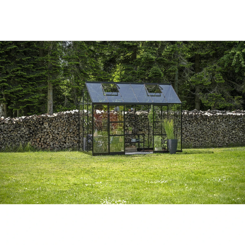 Halls Icon Planthouse          Mâ        12  Sort     Mm Hærdet Glas