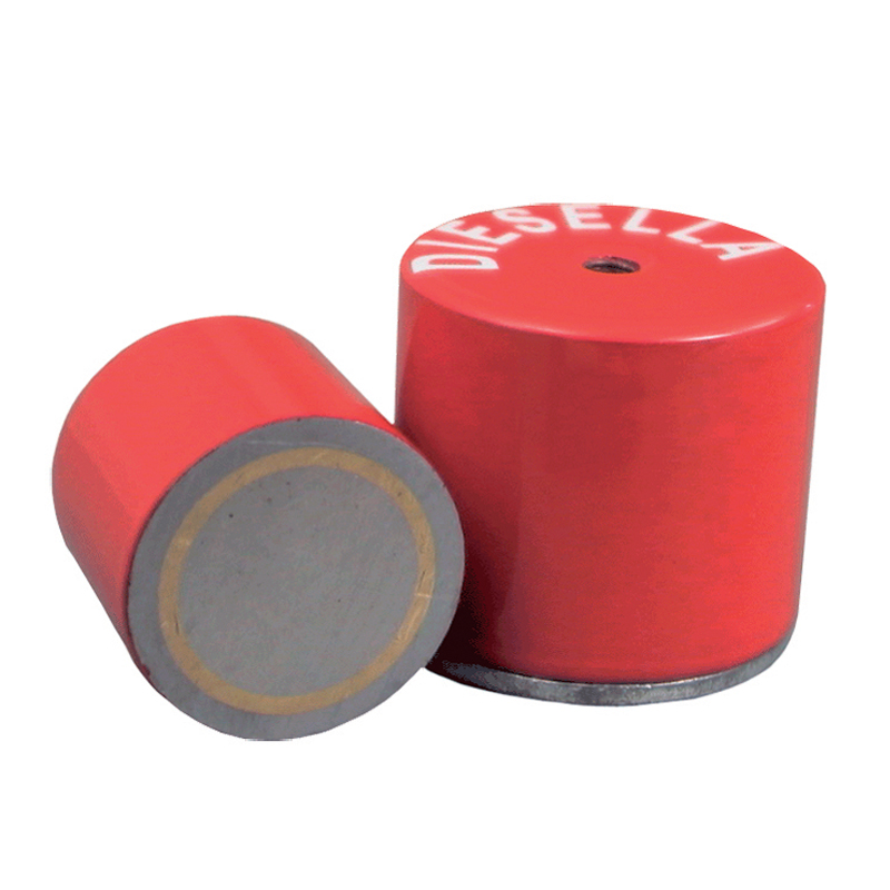 Høj Pottemagnet Alnico ø12 7x15   Mm Med M4 Gevind  19n