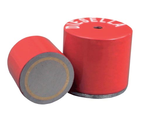 Høj Pottemagnet Alnico ø17 5x16   Mm Med M6 Gevind  28n